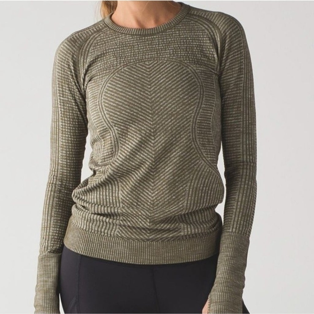 Lululemon Restless Pullover Military Heather Green